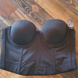 Strapless corset bra